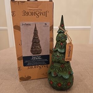 Jim Shore "Festive Forest" Tree Figurine Original Box  (3)